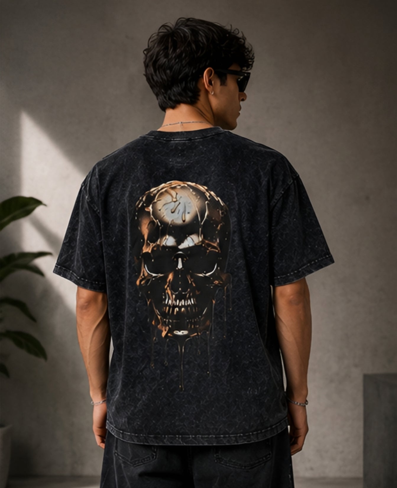 Gold Skull Oversized T-Shirt