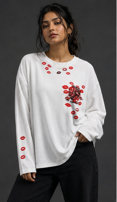 Midnight Kiss Waffle Tee